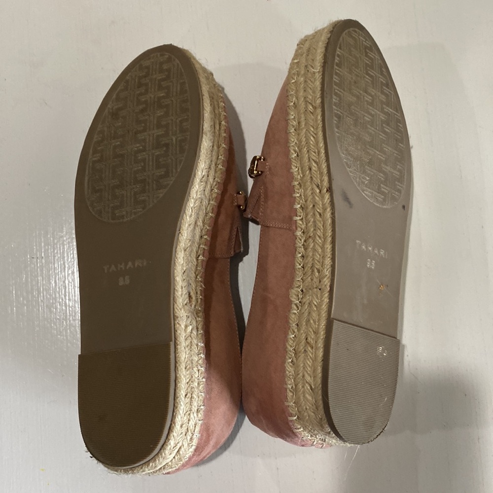 Tahari Brooklyn Size 9.5 Women's Pink Espadrille Flats! - Picture 8 of 9
